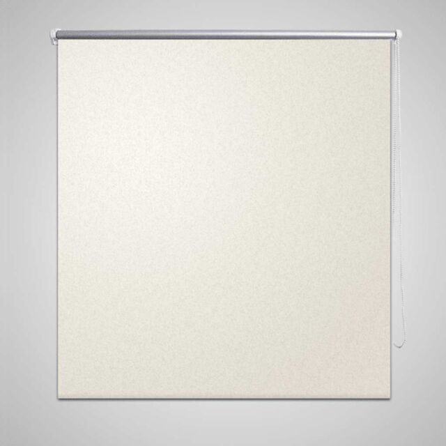 Berkfield Home Roller Blind Blackout 100 x 175 cm Off-White in White - image 1