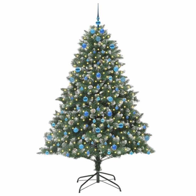 Berkfield Home Modern Artificial Christmas Tree with Stand Green 140 x 140 x 210 cm - image 1