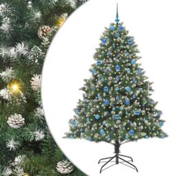 Berkfield Home Modern Artificial Christmas Tree with Stand Green 140 x 140 x 210 cm - thumbnail 3