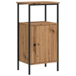 Berkfield Home Bedside Cabinet Artisan Oak 41x31x80 cm Engineered Wood in Brown - Size: 41 x 31 x 80 cm - thumbnail 2
