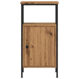 Berkfield Home Bedside Cabinet Artisan Oak 41x31x80 cm Engineered Wood in Brown - Size: 41 x 31 x 80 cm - thumbnail 5
