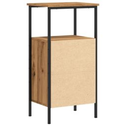 Berkfield Home Bedside Cabinet Artisan Oak 41x31x80 cm Engineered Wood in Brown - Size: 41 x 31 x 80 cm - thumbnail 7