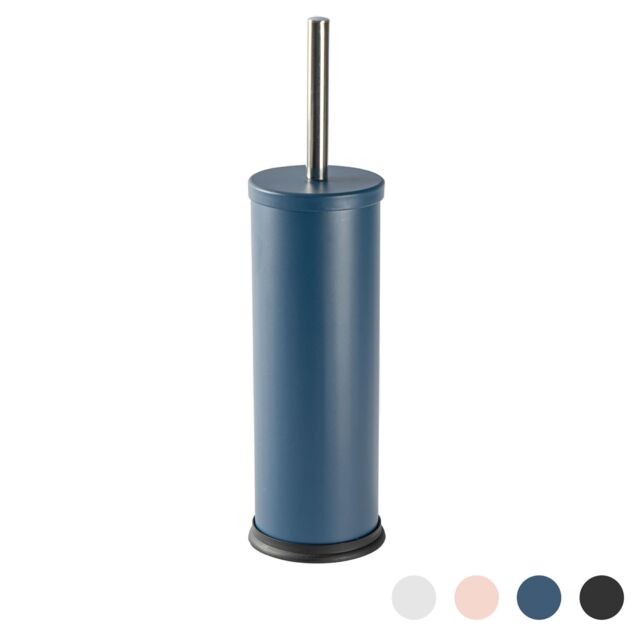 Harbour Housewares Round Toilet Brush & Holder - Cleaning Brush Set with Non Slip Base in Blue - image 1
