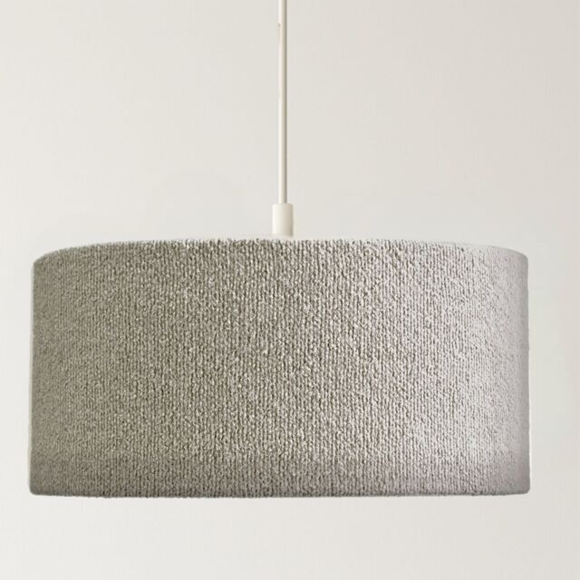 CGC Lighting Petra 45cm Large Grey Boucle Ceiling or Table Lamp Shade - image 1