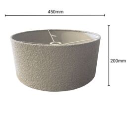 CGC Lighting Petra 45cm Large Grey Boucle Ceiling or Table Lamp Shade - thumbnail 7