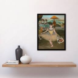 Artery8 Dancer with Bouquet Bowing Edgar Degas Vintage Framed Wall Art Print - Size: A4 - thumbnail 4