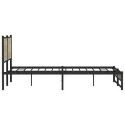 Berkfield Home Metal Bed Frame without Mattress Sonoma Oak 160x200 cm in Natural - thumbnail 6