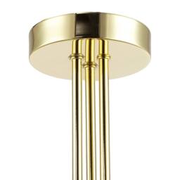 Happy Homewares Modern Ceiling Light Fitting with Opal Swirl Globe Glass Shade in Gold - thumbnail 8