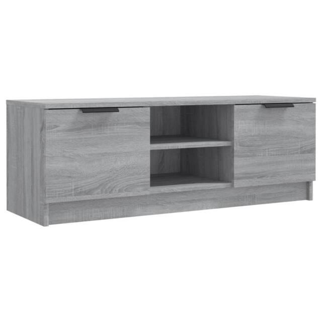 Berkfield Home TV Cabinet Grey Sonoma 102x35x36.5 cm Engineered Wood - image 1