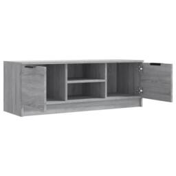 Berkfield Home TV Cabinet Grey Sonoma 102x35x36.5 cm Engineered Wood - thumbnail 4