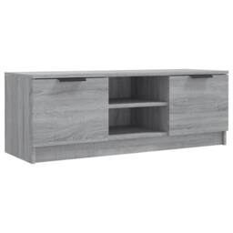 Berkfield Home TV Cabinet Grey Sonoma 102x35x36.5 cm Engineered Wood - thumbnail 1