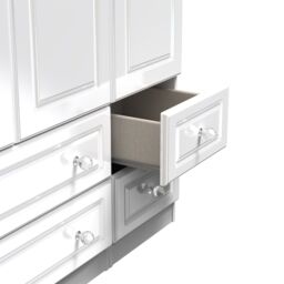Ready Assembled 2 U Stratford Tall Triple 2 Drawer + Drawer Wardrobe (Ready Assembled) in White - thumbnail 8