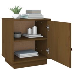 Berkfield Home Bedside Cabinet Honey Brown 40x34x45 cm Solid Wood Pine - Size: 40 x 34 x 45 cm - thumbnail 5