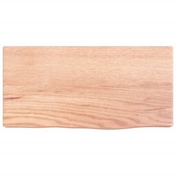 Berkfield Home Wall Shelf Light Brown 40x20x6 cm Treated Solid Wood Oak - Size: 40 x 20 x 6 cm - thumbnail 2