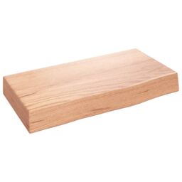 Berkfield Home Wall Shelf Light Brown 40x20x6 cm Treated Solid Wood Oak - Size: 40 x 20 x 6 cm