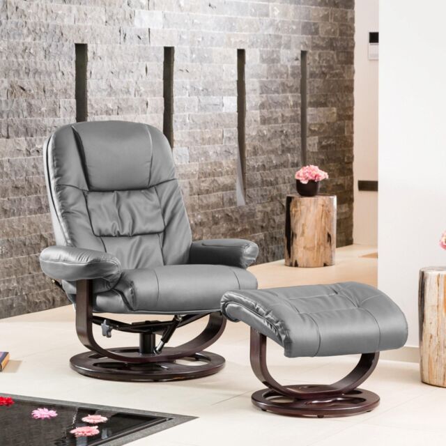 Artemis Home Burdell Swivel Recliner with Massage & Heat in Grey