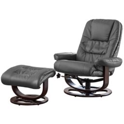 Artemis Home Burdell Swivel Recliner with Massage & Heat in Grey - thumbnail 2