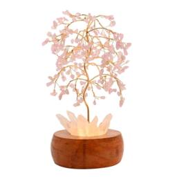 Serenity Rose Quartz LED Glow Tree in Pink - thumbnail 2