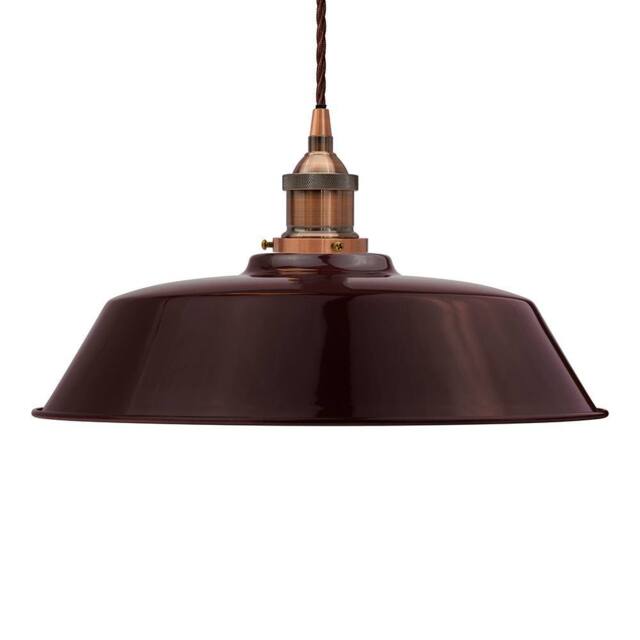 SE Home Burgundy Red Chancery Pendant Light - Antique Copper - Brown Twisted - image 1