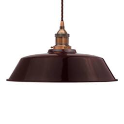 SE Home Burgundy Red Chancery Pendant Light - Antique Copper - Brown Twisted
