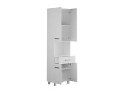 Vente-unique Freestanding Bathroom Tall Unit - 180 Cm - White - MINELA - thumbnail 5