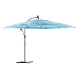 Berkfield Home Durable Garden Parasol with Steel Pole Blue 290x290x238 cm - Size: 290 x 290 x 238 cm - thumbnail 3