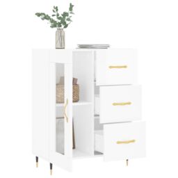 Berkfield Home Sideboard High Gloss White 69.5x34x90 cm Engineered Wood - thumbnail 4