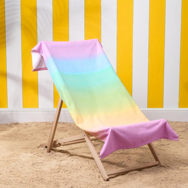 OHS Ombre Towel Bath Quick Dry Summer Travel Microfibre Absorbent Swim in Light Pink - image 1