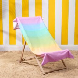 OHS Ombre Towel Bath Quick Dry Summer Travel Microfibre Absorbent Swim in Light Pink - thumbnail 1