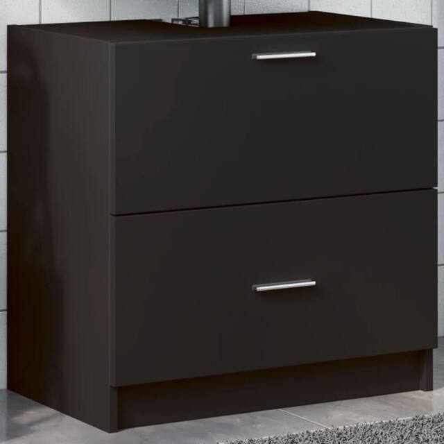 Berkfield Home Sink Cabinet Black 59x37x59 cm Engineered Wood - Size: 59 x 37 x 59 cm - image 1
