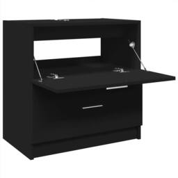 Berkfield Home Sink Cabinet Black 59x37x59 cm Engineered Wood - Size: 59 x 37 x 59 cm - thumbnail 5