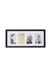 Arpan MDF 4, Multi Aperture Modern Photo Picture Frame with Mount in Black - thumbnail 1
