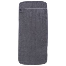 Berkfield Home Beach Towels 2 pcs Anthracite 60x135 cm Fabric 400 GSM in Black - thumbnail 3