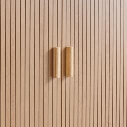 Birlea 2 Door 1 Drawer Oak Brown Wooden Fluted Wardrobe Axel - thumbnail 3