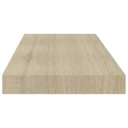 Berkfield Home Floating Wall Shelves 4 pcs Oak 60x23.5x3.8 cm MDF in Light Oak - thumbnail 5