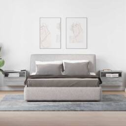 Berkfield Home Wall-mounted Bedside Cabinets 2 pcs Grey Sonoma 45x26x28.5 cm - thumbnail 3