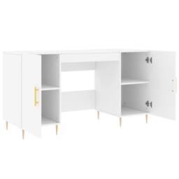Berkfield Home Elegant Desk White 140x50x75 cm Engineered Wood - Size: 140 x 50 x 75 cm - thumbnail 5
