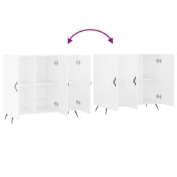 Berkfield Home Sideboard White 90x34x80 cm Engineered Wood - Size: 90 x 34 x 80 cm - thumbnail 9