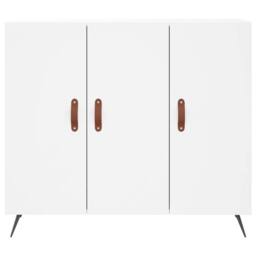 Berkfield Home Sideboard White 90x34x80 cm Engineered Wood - Size: 90 x 34 x 80 cm - thumbnail 6