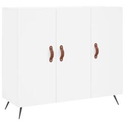 Berkfield Home Sideboard White 90x34x80 cm Engineered Wood - Size: 90 x 34 x 80 cm - thumbnail 3