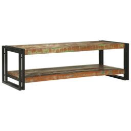 Berkfield Home Coffee Table Multicolour 120x50x38 cm Solid Wood Reclaimed in Brown - Size: 120 x 50 x 38 cm - thumbnail 5