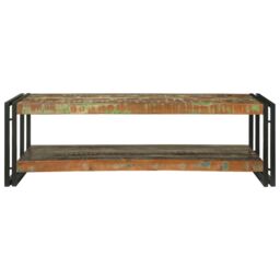 Berkfield Home Coffee Table Multicolour 120x50x38 cm Solid Wood Reclaimed in Brown - Size: 120 x 50 x 38 cm - thumbnail 3