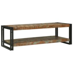 Berkfield Home Coffee Table Multicolour 120x50x38 cm Solid Wood Reclaimed in Brown - Size: 120 x 50 x 38 cm - thumbnail 2