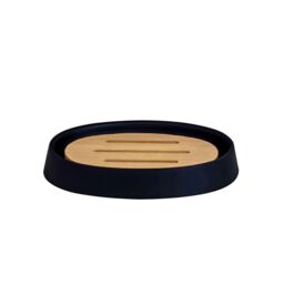 Showerdrape Sonata Black & Bamboo Soap Dish - thumbnail 3