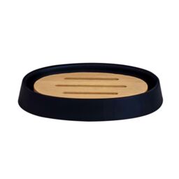 Showerdrape Sonata Black & Bamboo Soap Dish - thumbnail 2