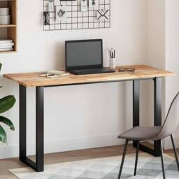 Berkfield Home Table Top Rectangular 140x60x2 cm Solid Wood Acacia in Brown - Size: 140 x 60 x 2 cm - thumbnail 2