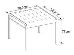 Vente-unique Garden Table L.90 Cm In Polypropylene - White - MOAH By MYLIA - thumbnail 7