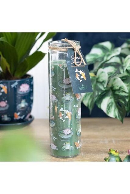 KDMD Pond Print Oriental Jasmine Tube Candle in Green - image 1