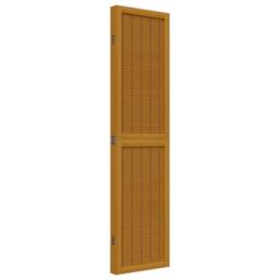 Berkfield Home Room Divider 4 Panels Brown Solid Wood Paulownia - thumbnail 5