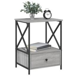 Berkfield Home Bedside Tables 2 pcs Grey Sonoma 50x41x65 cm Engineered Wood - Size: 50 x 41 x 65 cm - thumbnail 3